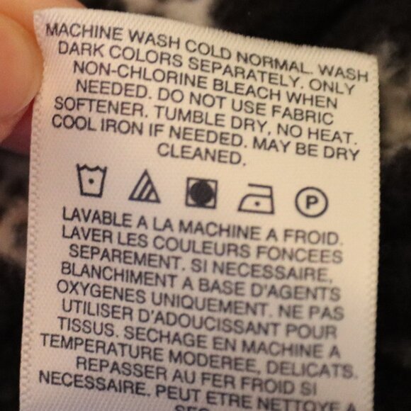 Land's End Black and White Lightweight Fleece Quarter Zip Medium Active Outdoors - Picture 5 of 14